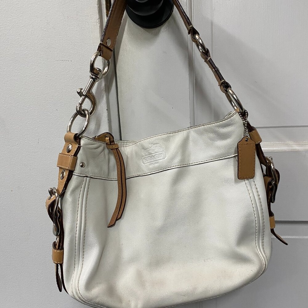 Vintage Coach Women's Zoe Leather Hobo Shoulder Bag - Picture 3 of 14